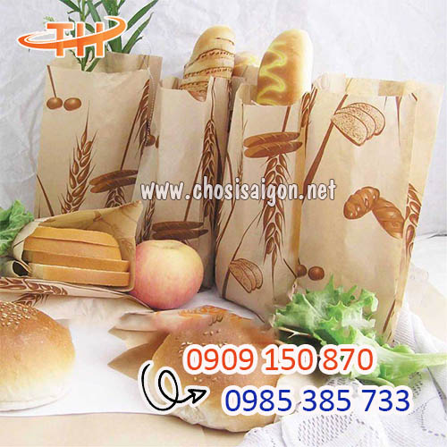 Túi giấy đựng bánh mì thân thiện với môi trường sỉ rẻ