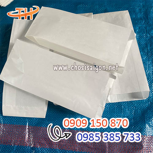 Túi giấy đựng bánh mì trắng trơn giá xưởng