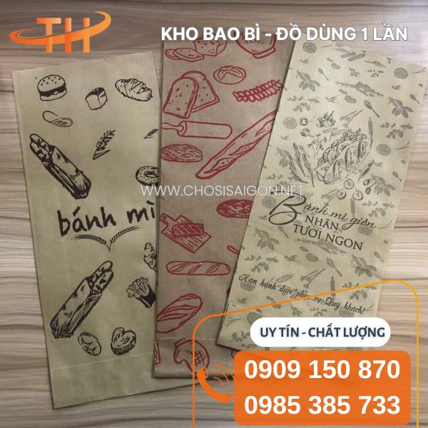 Túi giấy kraft đựng bánh mì an toàn giao sỉ giá rẻ