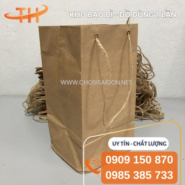 Túi giấy kraft có quai chịu lực tốt giá tốt