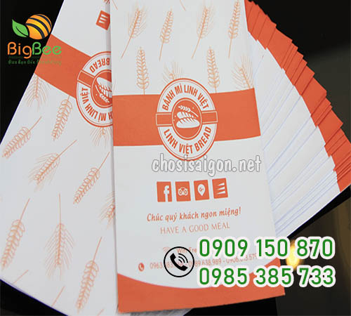 Túi giấy đựng bánh mì in logo giá rẻ