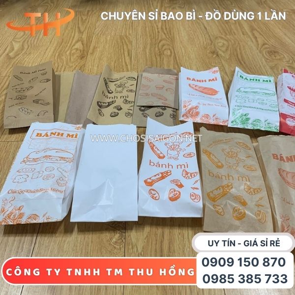Túi giấy đựng bánh mì đa dạng mẫu mã giá rẻ