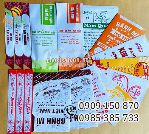 Túi giấy đựng bánh mì in logo theo yêu cầu khách hàng giá tốt nhất