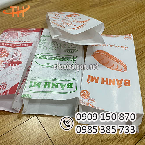 Túi giấy đựng bánh mì cao cấp, chất lượng siêu ưu đãi