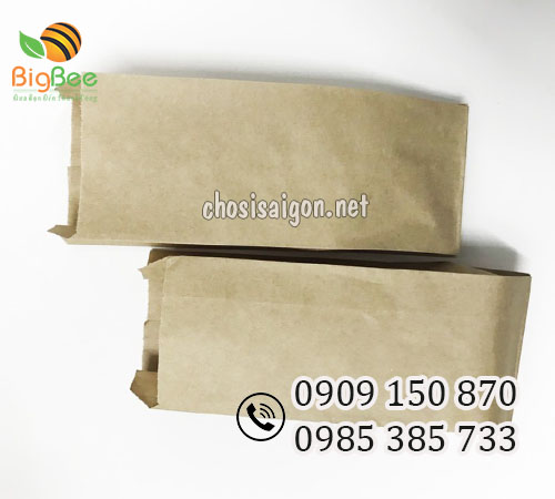 Túi giấy đựng bánh mì kraft nâu không in giá tốt nhất