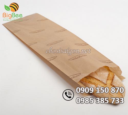 Túi giấy đựng bánh mì que sỉ rẻ