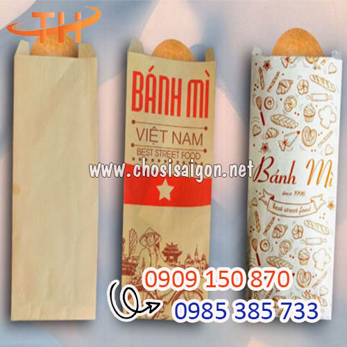 Túi giấy đựng bánh mì an toàn sỉ rẻ