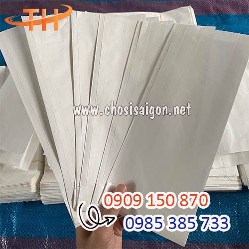 Túi giấy đựng bánh mì trắng trơn giá ưu đãi