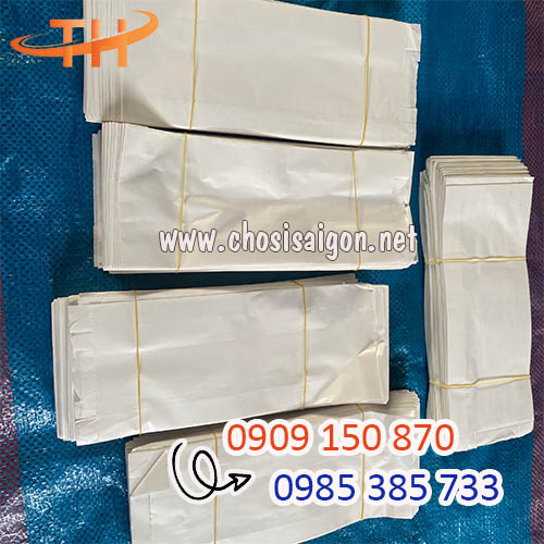 Túi giấy đựng bánh mì trắng trơn sỉ rẻ toàn quốc