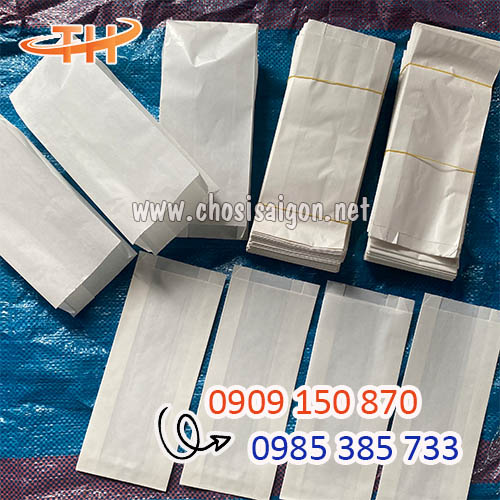 Túi giấy bánh mì trắng trơn giá siêu tốt