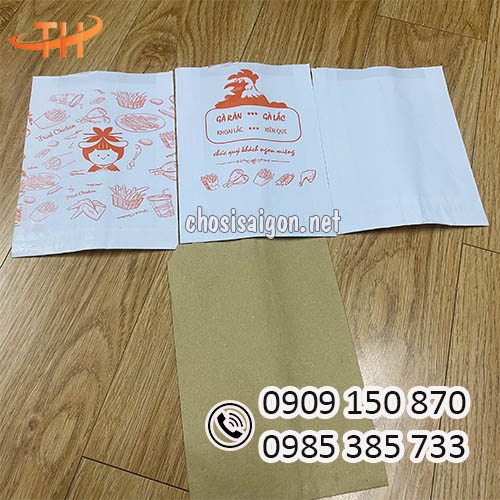 Giá rẻ túi giấy đựng gà rán thấm hút dầu tốt