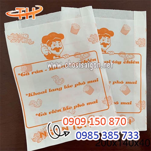Túi giấy đựng gà rán, đồ chiên rán giá sỉ rẻ nhất