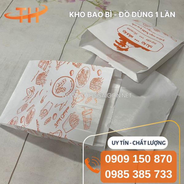 Túi giấy đựng thức ăn nhanh thấm dầu tốt giá sỉ