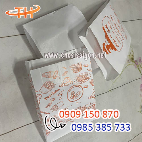 Túi giấy đựng thức ăn nhanh thấm hút dầu tốt giá sỉ rẻ