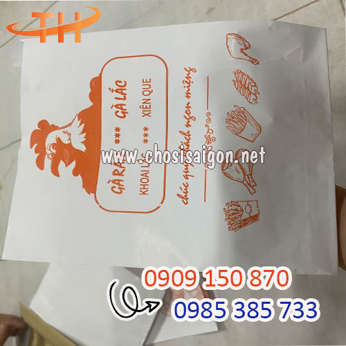Túi giấy đựng khoai tây chiên, gà rán an toàn giá rẻ