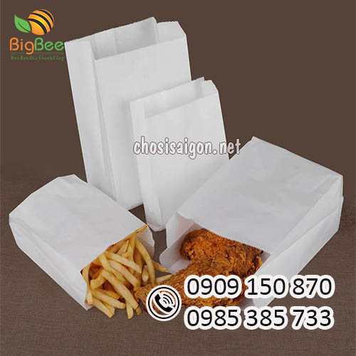 Túi giấy thấm dầu đựng gà rán, khoai tây chiên giá sỉ rẻ