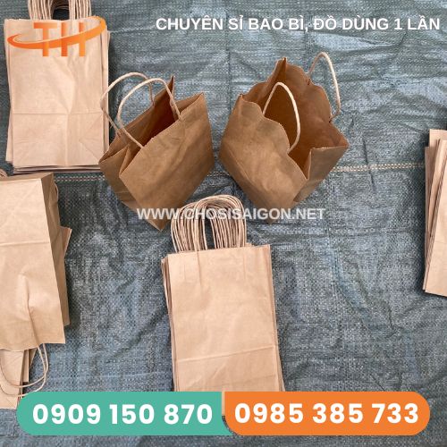 Túi giấy kraft có quai thân thiện môi trường