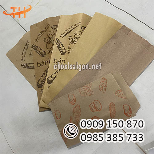 Túi giấy kraft đựng bánh mì an toàn giá tốt nhất TP.HCM