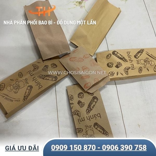 Túi giấy kraft đựng bánh mì