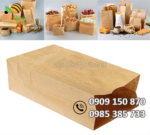 Túi giấy kraft đựng bánh mì nhiều kích cỡ giá rẻ
