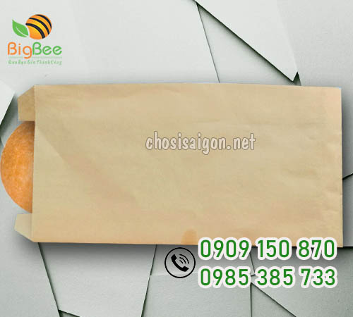 Túi giấy đựng bánh mì nâu kraft giá rẻ tốt nhất