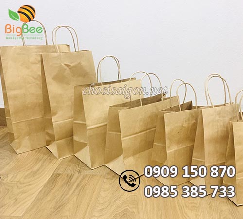 Túi giấy kraft không in giá rẻ