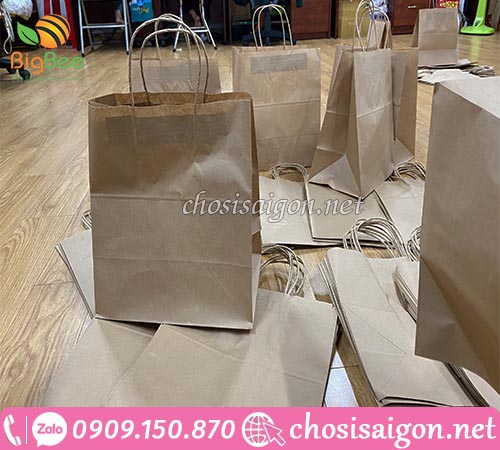 Túi giấy kraft quai giấy bền chắc giá sỉ rẻ