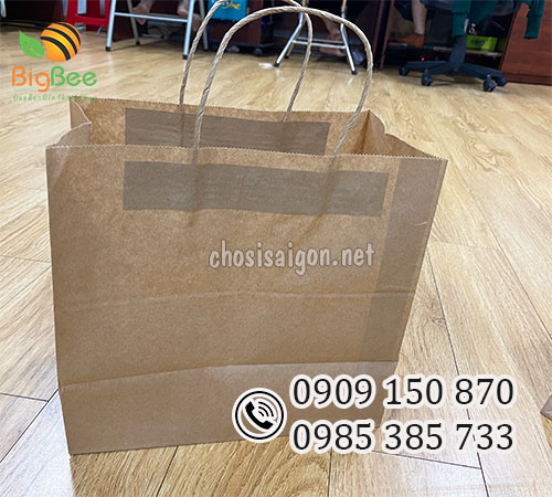 Túi giấy xi măng có quai giấy bền, chắc, cứng cáp giá tốt nhất