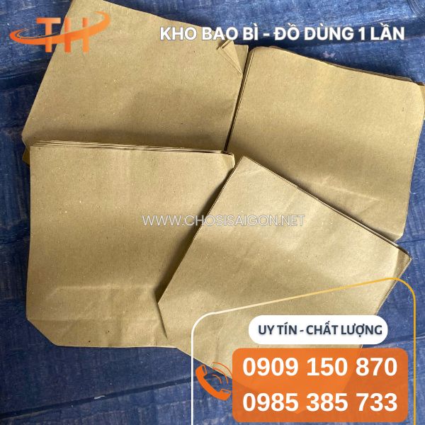 Túi giấy nâu đựng gà rán, khoai tây chiên giá rẻ