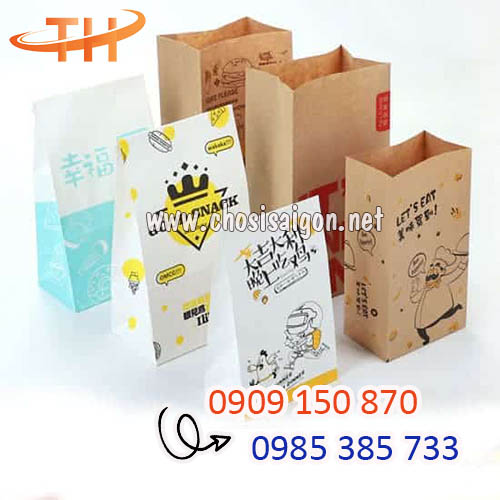 Túi giấy thực phẩm in theo yêu cầu sỉ rẻ