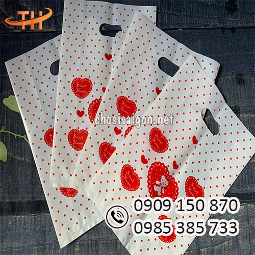 Sỉ rẻ túi hột xoài PE in hình sẵn