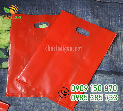 Túi hột xoài pe màu đỏ giá bán sỉ