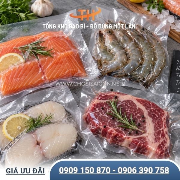 Túi hút chân không thực phẩm tươi sống giá rẻ