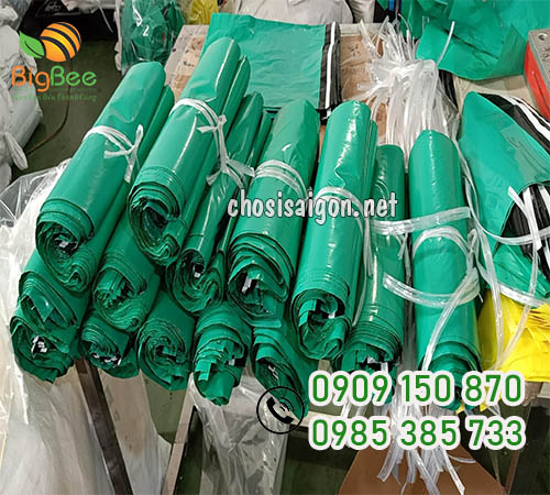 Túi niêm phong đóng gói hàng màu xanh giá rẻ