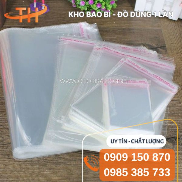 Túi OPP dán miệng đa dạng kích thước