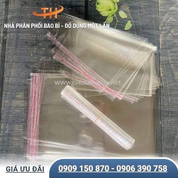 Túi OPP dán miệng đựng quần áo, phụ kiện, văn phòng phẩm