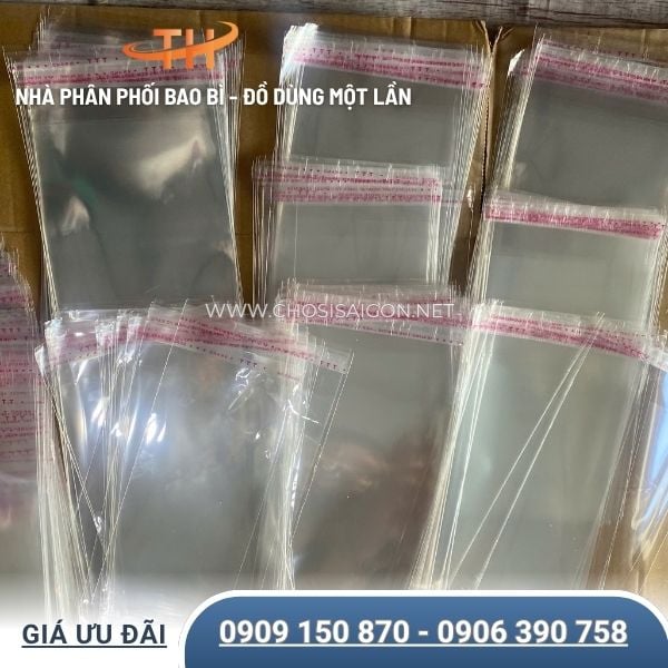 Túi OPP dán miệng, túi bóng kiếng dán miệng