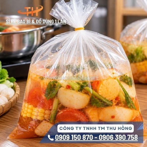 Túi PE đựng nước lèo, canh, lẩu giá sỉ ưu đãi