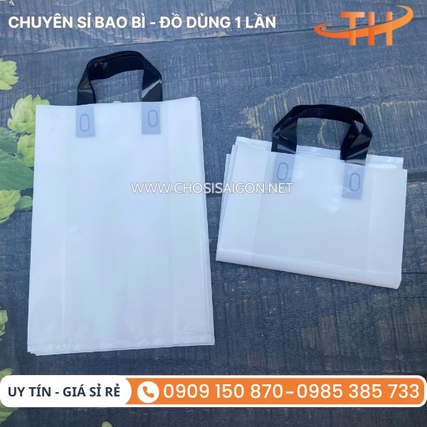 Túi PE ép quai đựng đồ dùng, vật dụng, mỹ phẩm