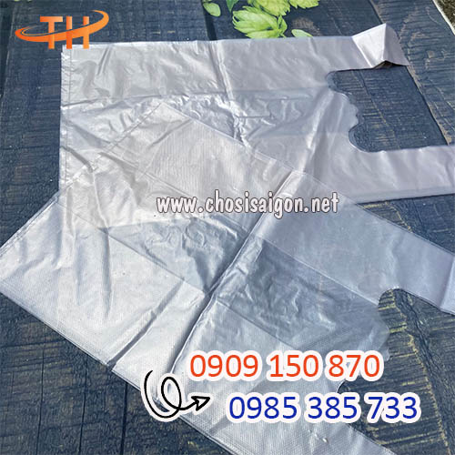 Túi xốp 2 quai trắng gai 25 ký/bao giá rẻ nhất