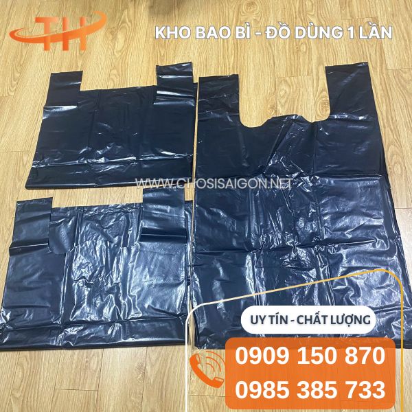 Túi đựng rác đen có quai giá tận gốc