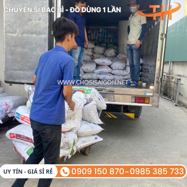 Túi xốp 2 quai đen 25 ký/bao giao toàn quốc