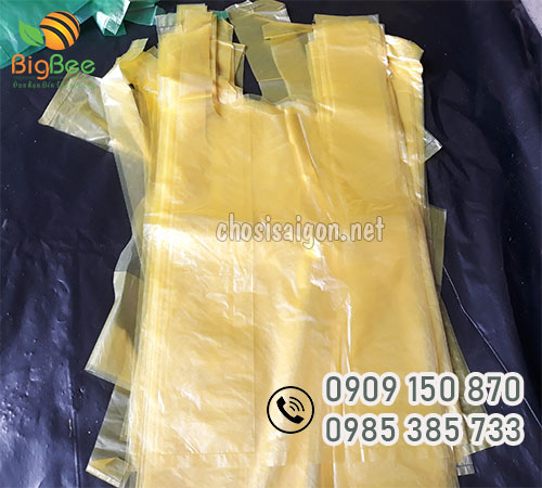 Túi xốp 2 quai màu vàng giá sỉ rẻ tại TP.HCM