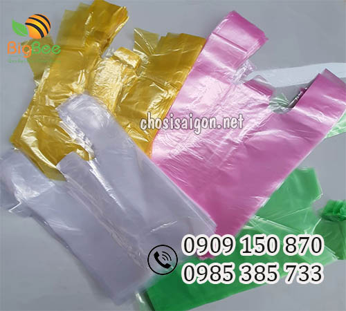 Túi xốp 2 quai nhiều màu giá sì rẻ cho các cửa hàng