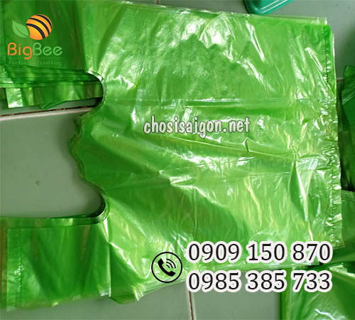 Túi xốp bóng mỡ màu xanh lá sỉ rẻ cho các đại lý