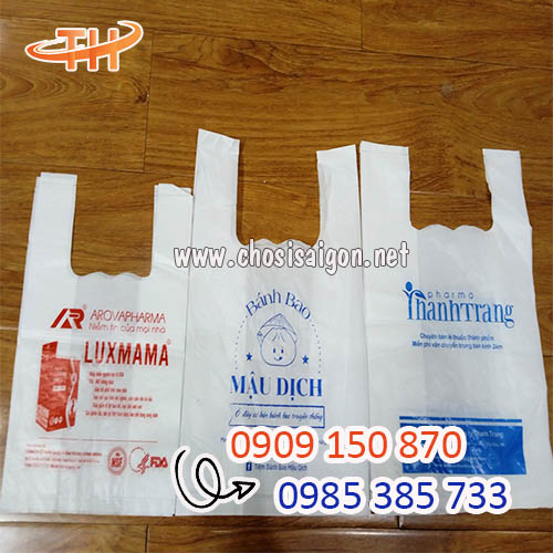 Túi xốp siêu thị in sắc nét, đẹp chất lượng tốt