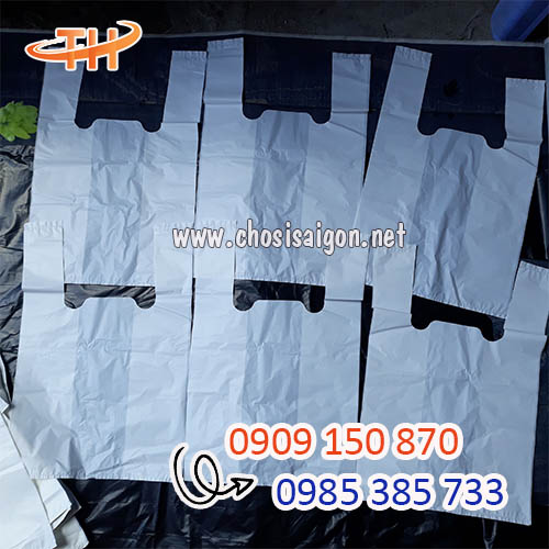 Túi xốp siêu thị trắng sữa sỉ rẻ, freeship TP.HCM