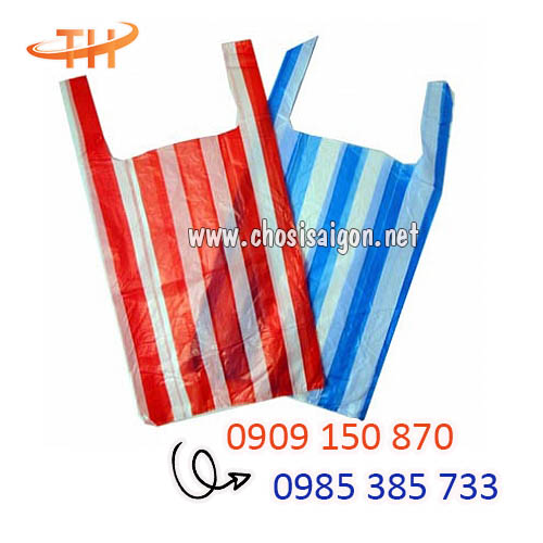 Túi xốp sọc màu bền, chất lượng tốt giá sỉ rẻ
