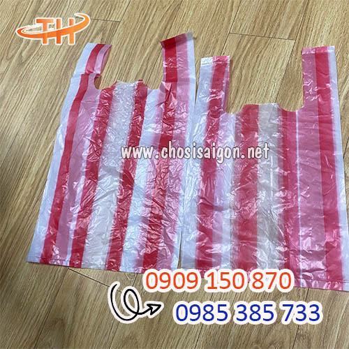 Túi xốp sọc màu bền, chắc chắn rẻ, chất lượng