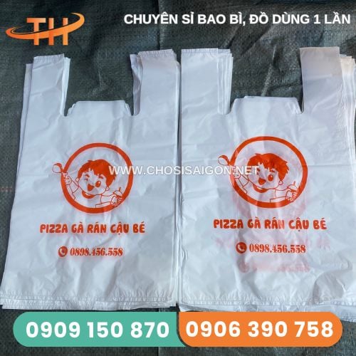 Túi xốp trắng sữa in thương hiệu đẹp, sắc nét sỉ rẻ